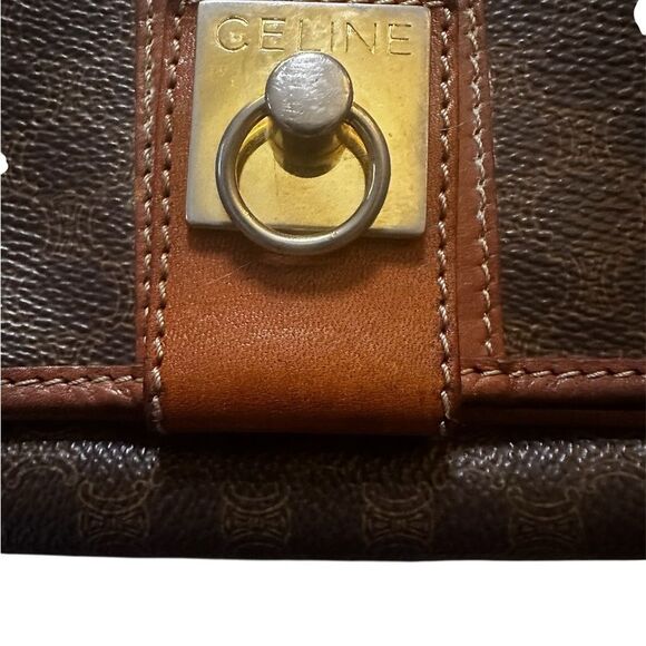 Celine Macadam Brown Leather Shoulder Bag - Picture 4 of 15